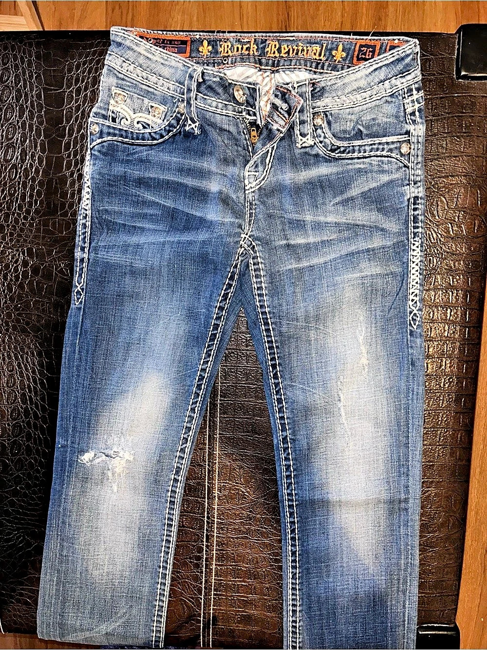 Rock Revival Skinny Jeans Blue Waist 26